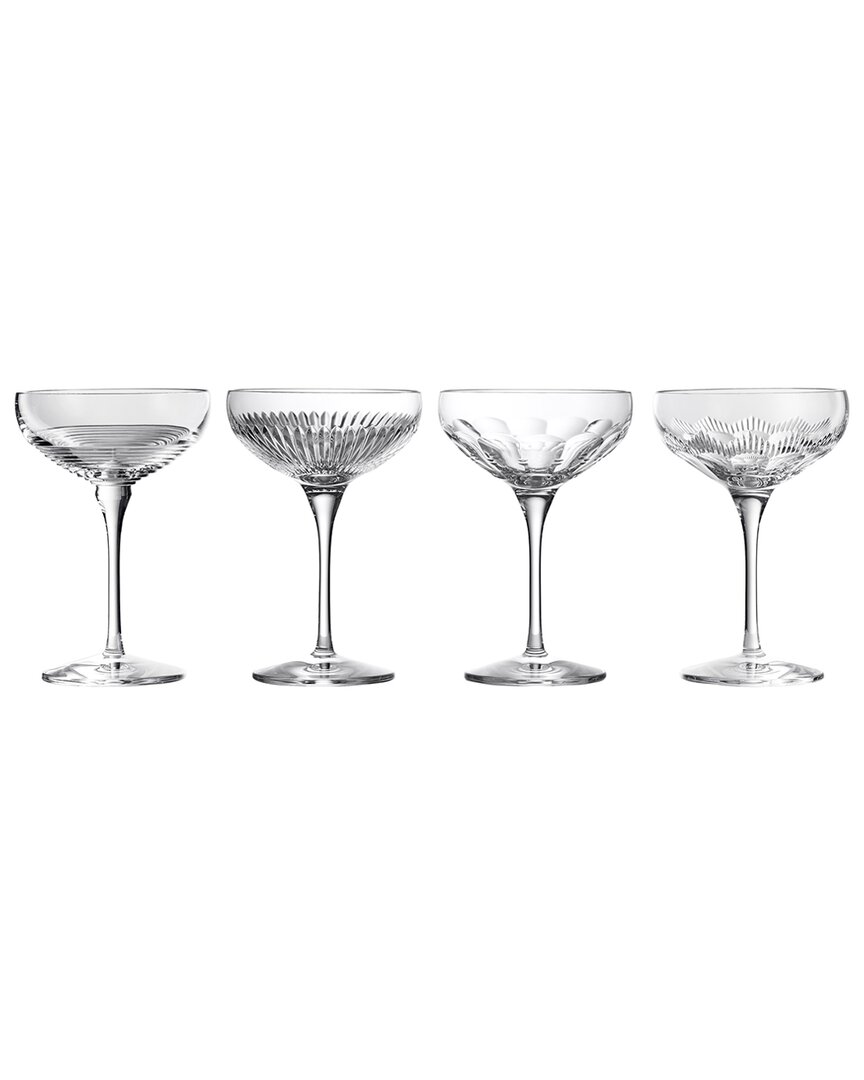 Waterford Set Of 4 Mixology Large Mixed Coupes