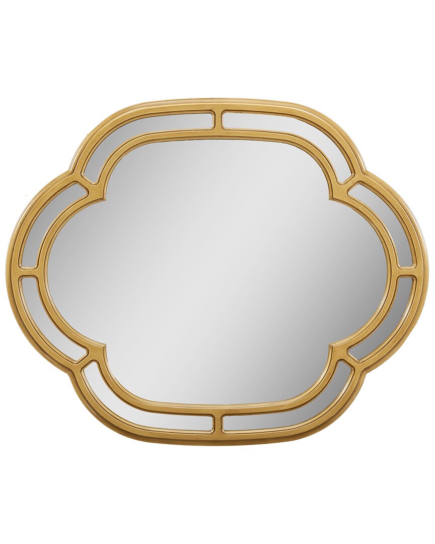 Jennifer Taylor Home Luxe Dauphin Scalloped Gold Accent Wall Mirror In Golden