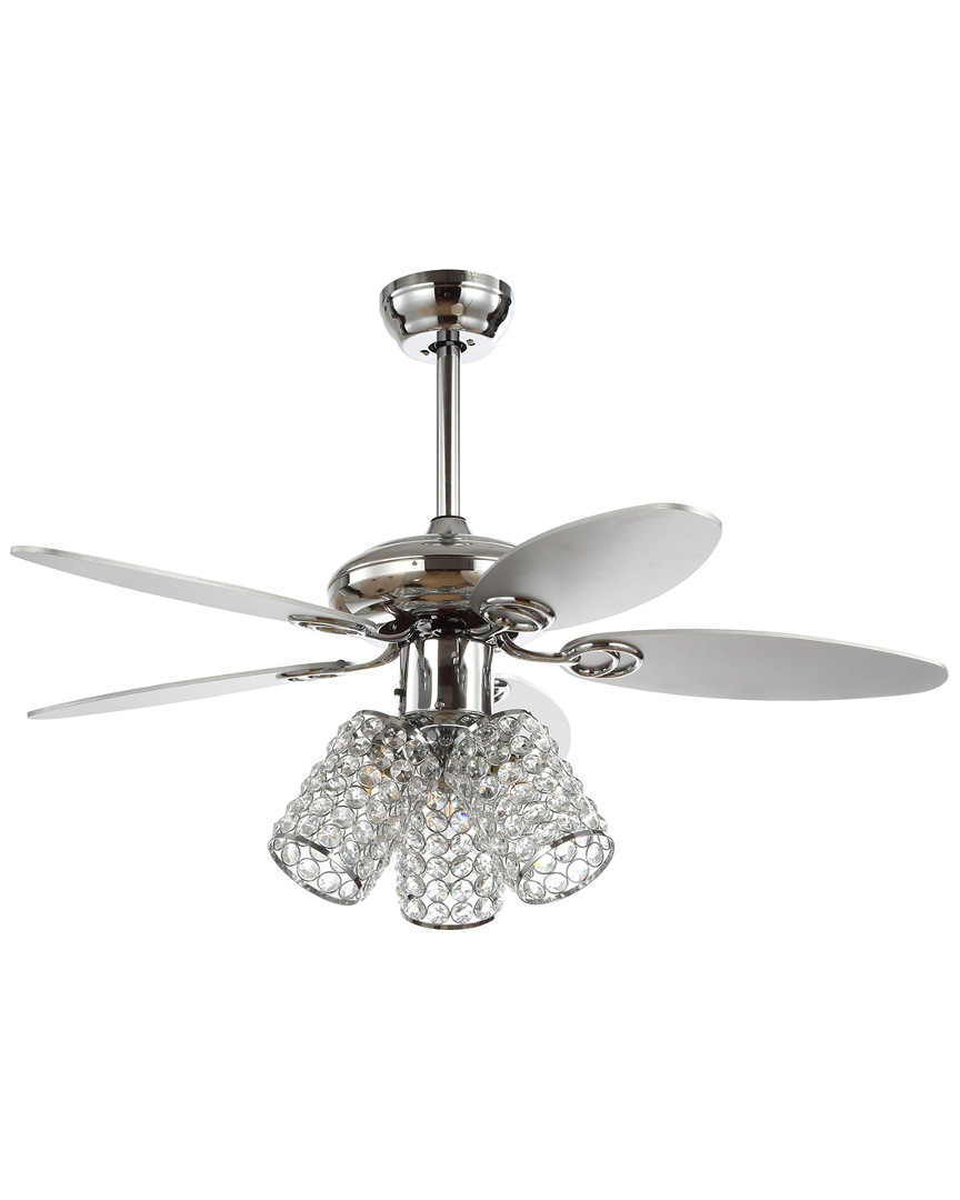 Jonathan Y Designs Kris 42in 3-light Crystal Led Ceiling Fan With Remote