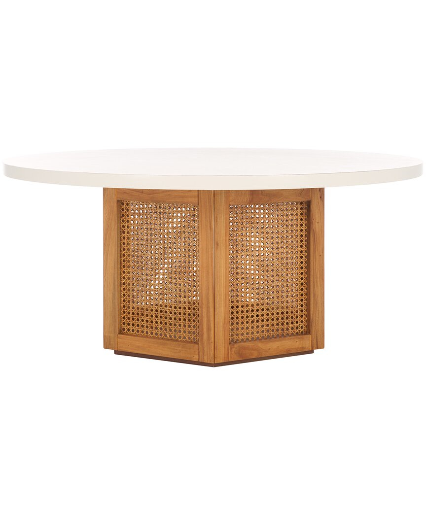 Safavieh Danez Cane Coffee Table In White