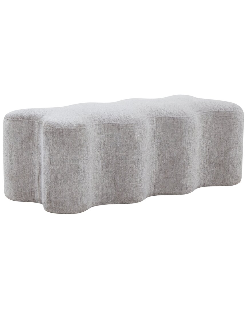 Safavieh Couture Jacqualessa Chenille Bench In Grey
