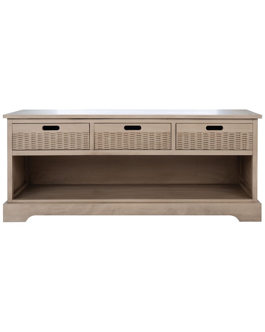 Safavieh Landers 3-drawer Storage Bench In Brown