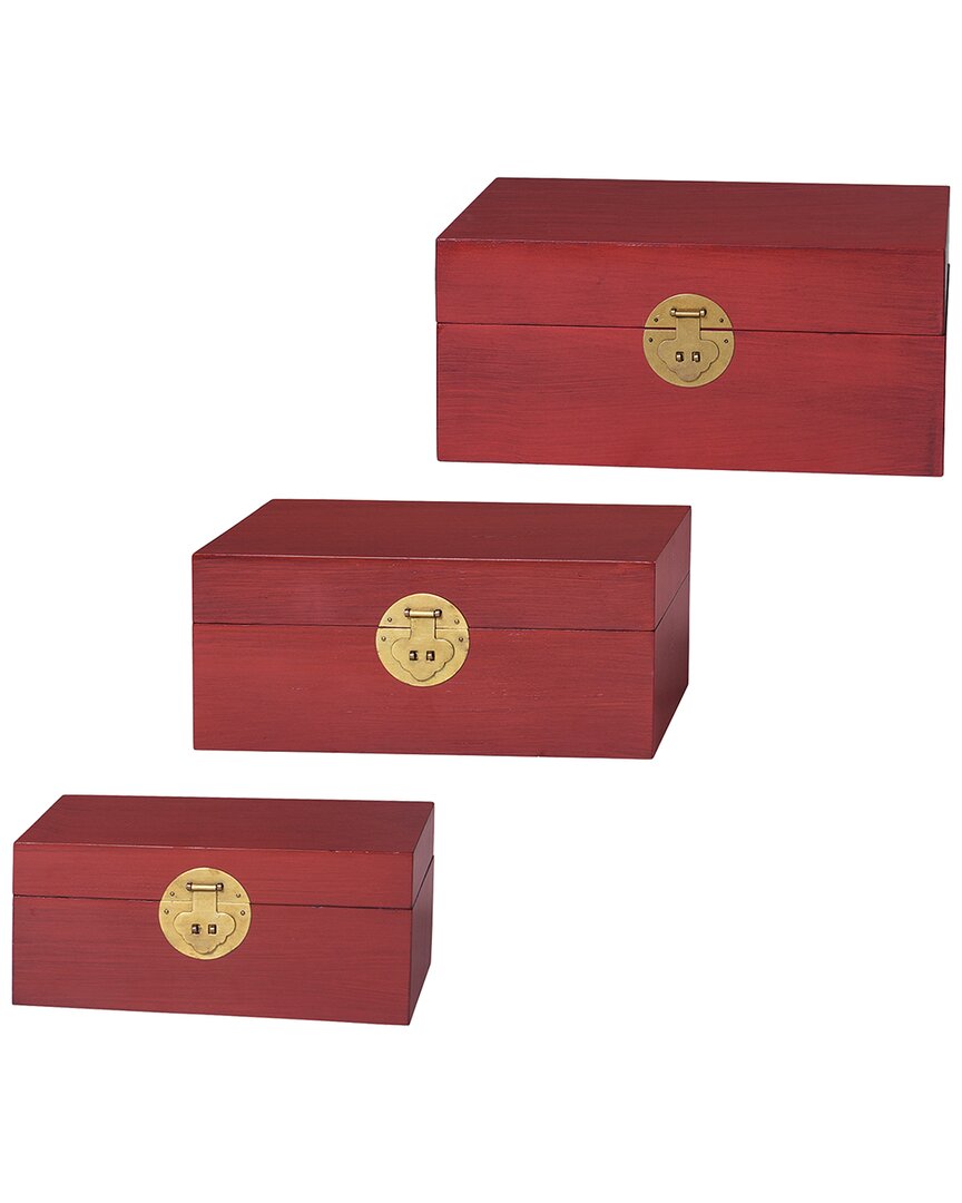 Stylecraft Dann Foley Set Of 3 Chinese-style Wooden Keep Boxed