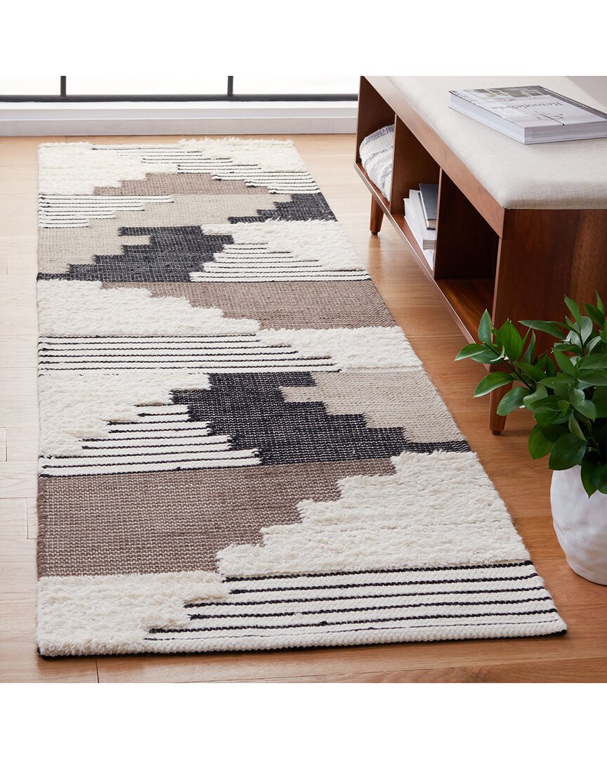 Safavieh Kenya Handwoven Wool-blend Rug In Black