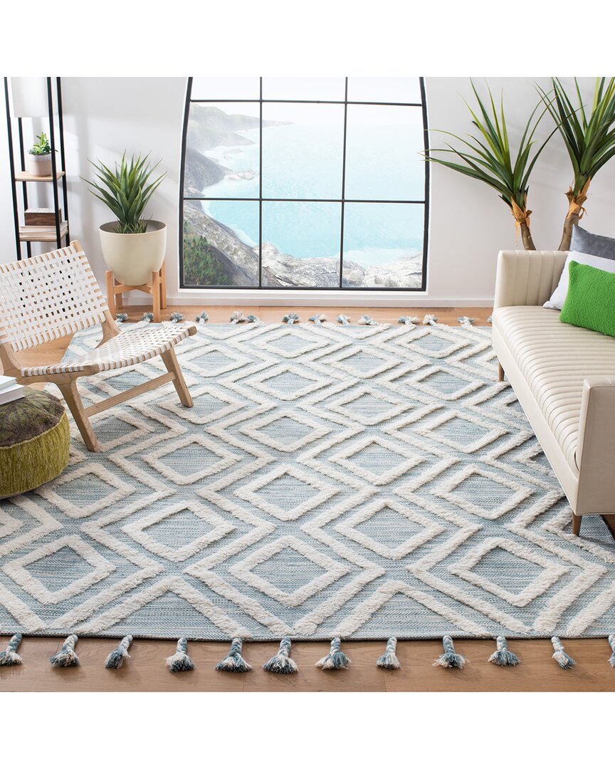 Safavieh Kenya Hand Tufted Wool Rug In Aqua
