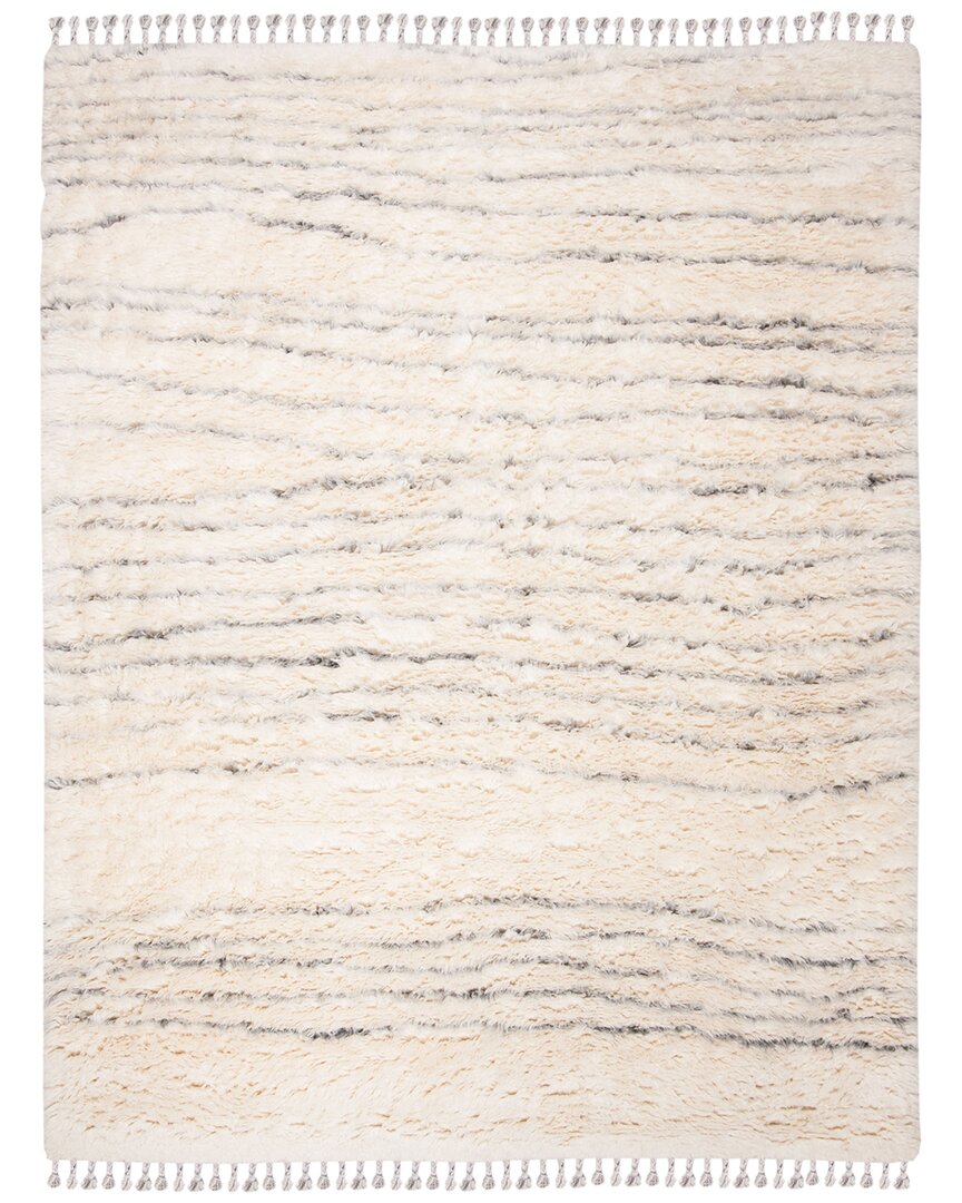 Safavieh Kenya Hand Knotted New Zealand Wool Rug In Ivory