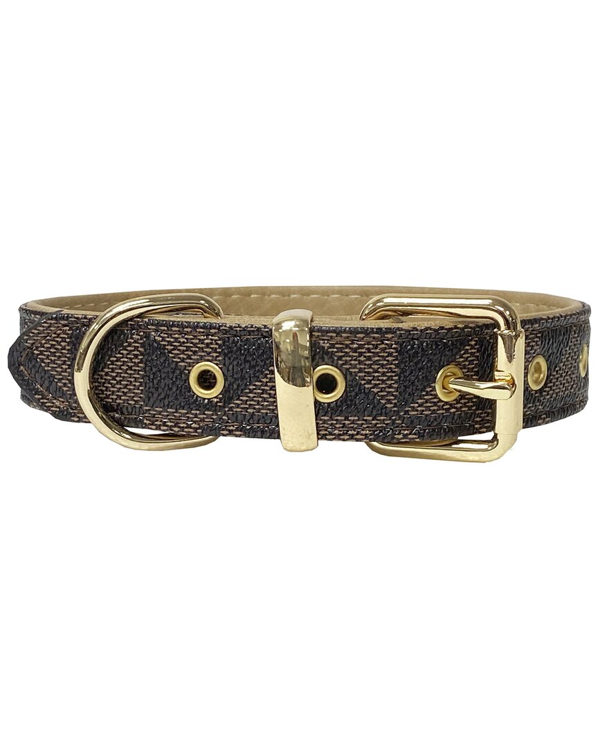 D.o.g . Evelyn Luxury Collar In Brown