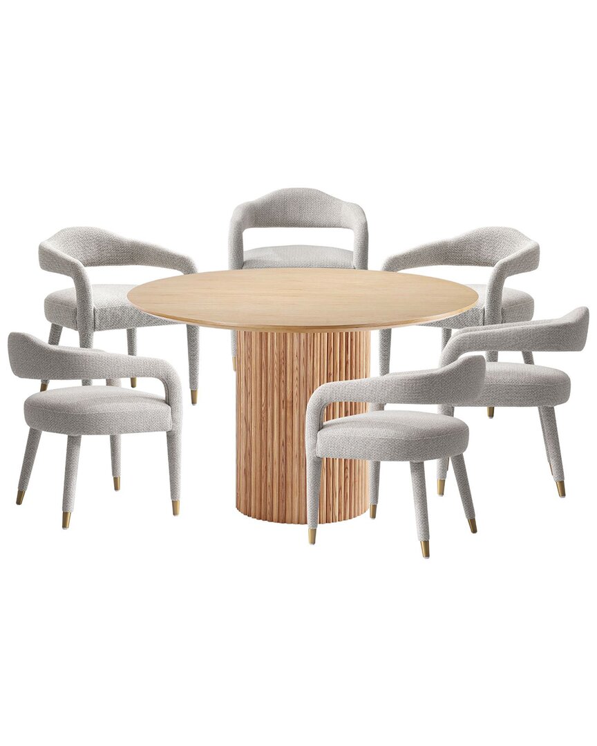 Manhattan Comfort Modern Round Dining Table & Chairs Set