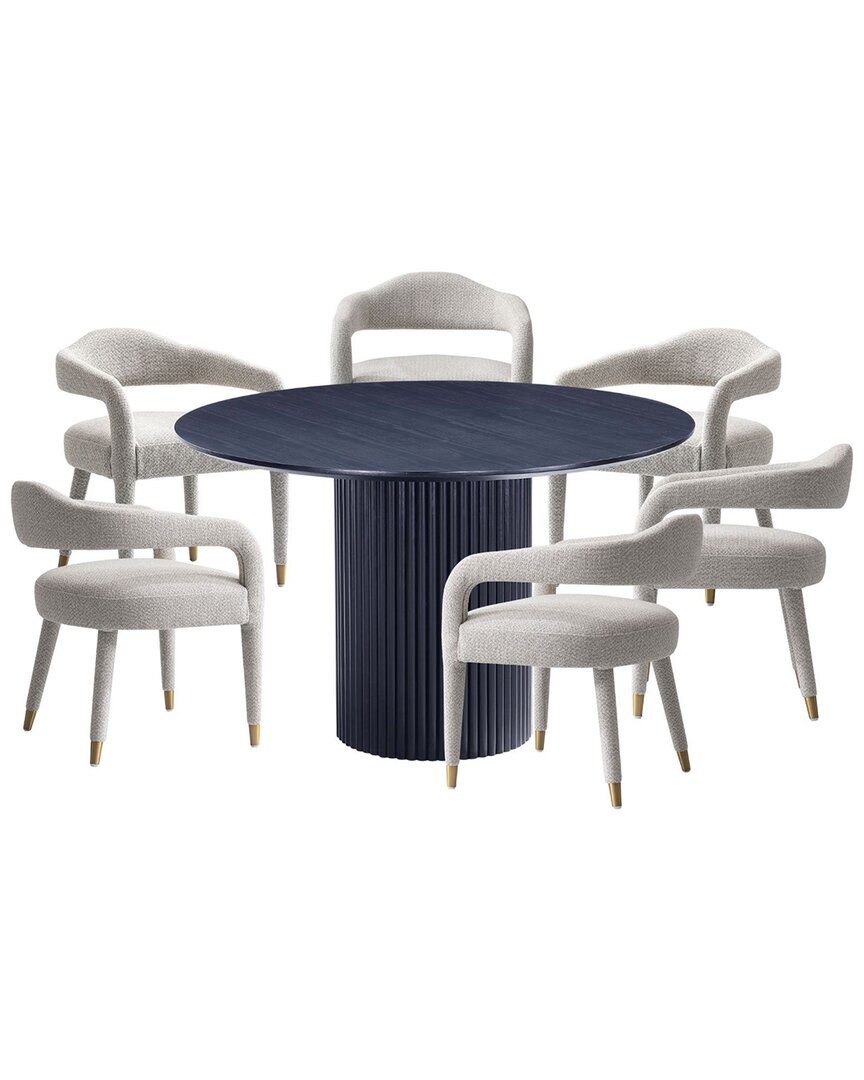Manhattan Comfort Modern Round Dining Table & Chairs Set