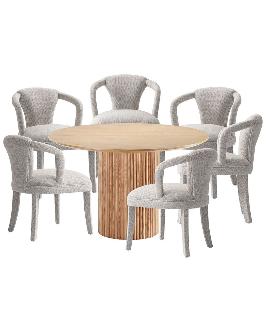 Manhattan Comfort Modern Round Dining Table & Chairs Set