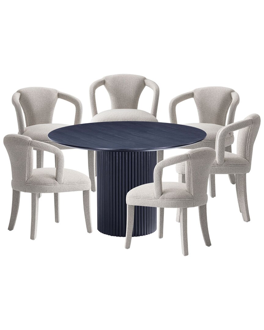 Manhattan Comfort Modern Round Dining Table & Chairs Set