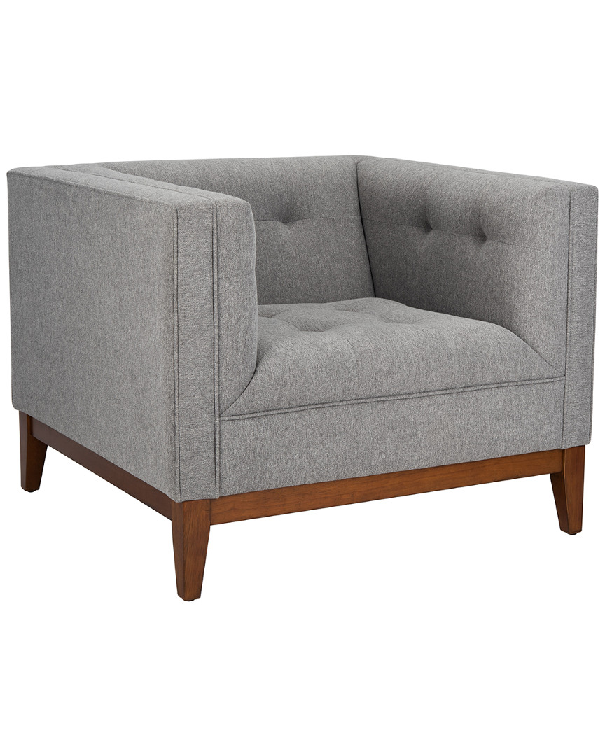 Safavieh Couture Garnet Linen Tufted Arm Chair