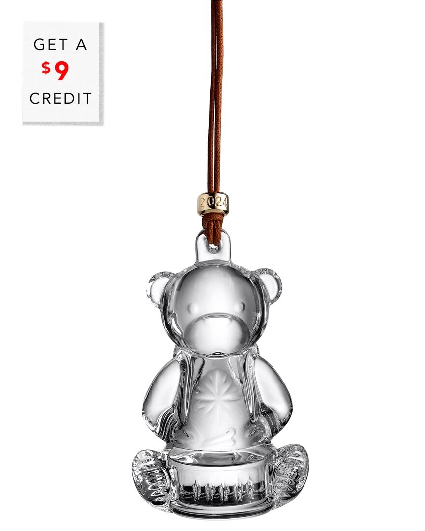 Waterford My First Bear Ornament 2024 With $9 Credit In Clear