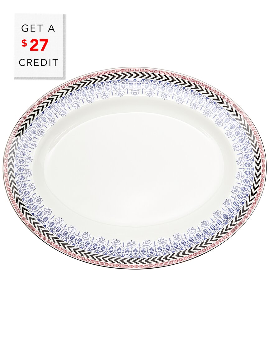 Wedgwood Festive 15in Oval Platter With $27 Credit In Multicolor