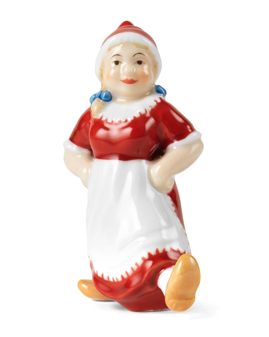 Royal Copenhagen Discontinued Annual Santa's Wife Figurine In Multicolor