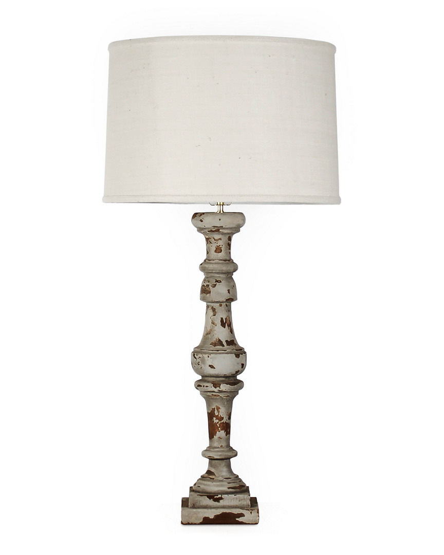 Zentique Agatha Wooden Lamp In Neutral