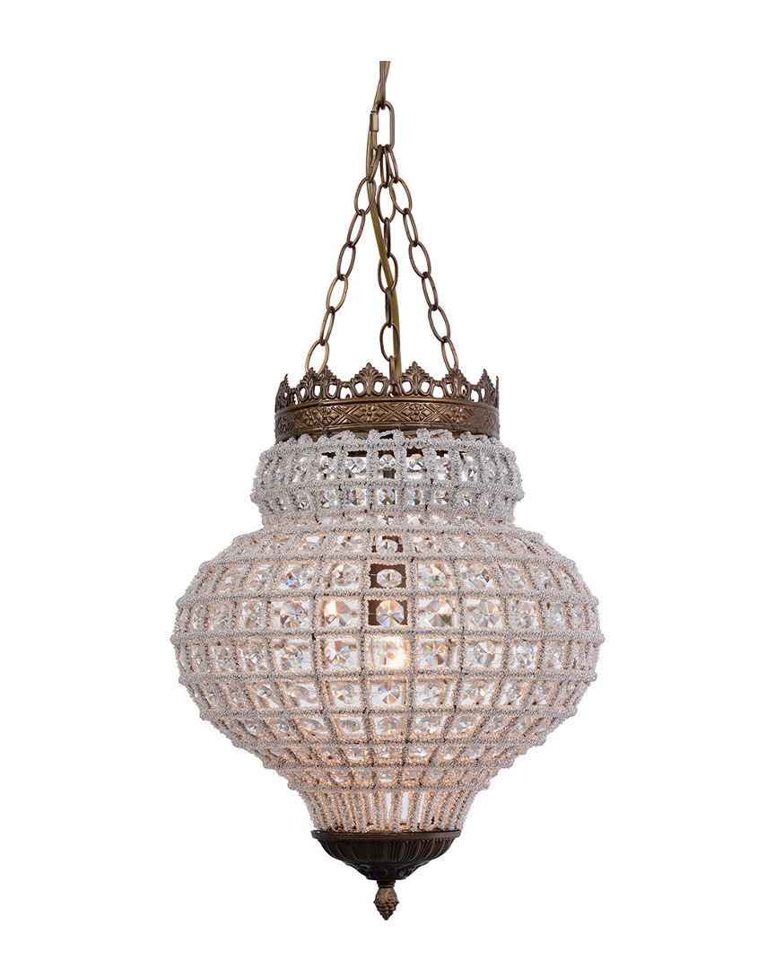 Zentique Crown Pendant Chandelier In Brown