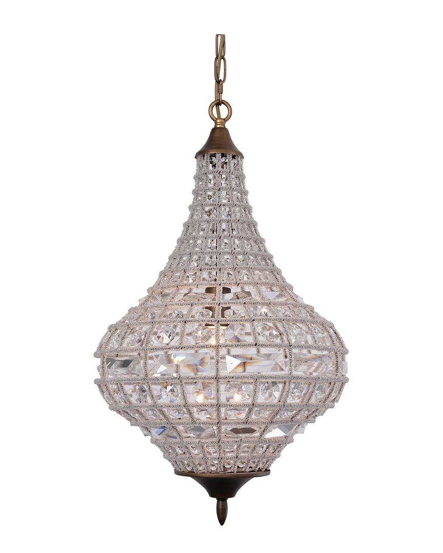 Zentique Teardrop Pendant Chandelier In Silver