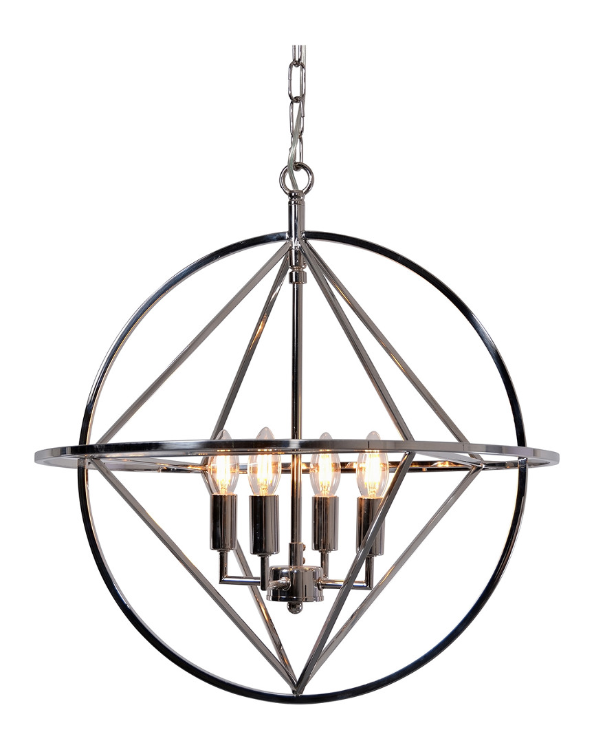 Zentique Geometric Metal Hanging Light In Brown