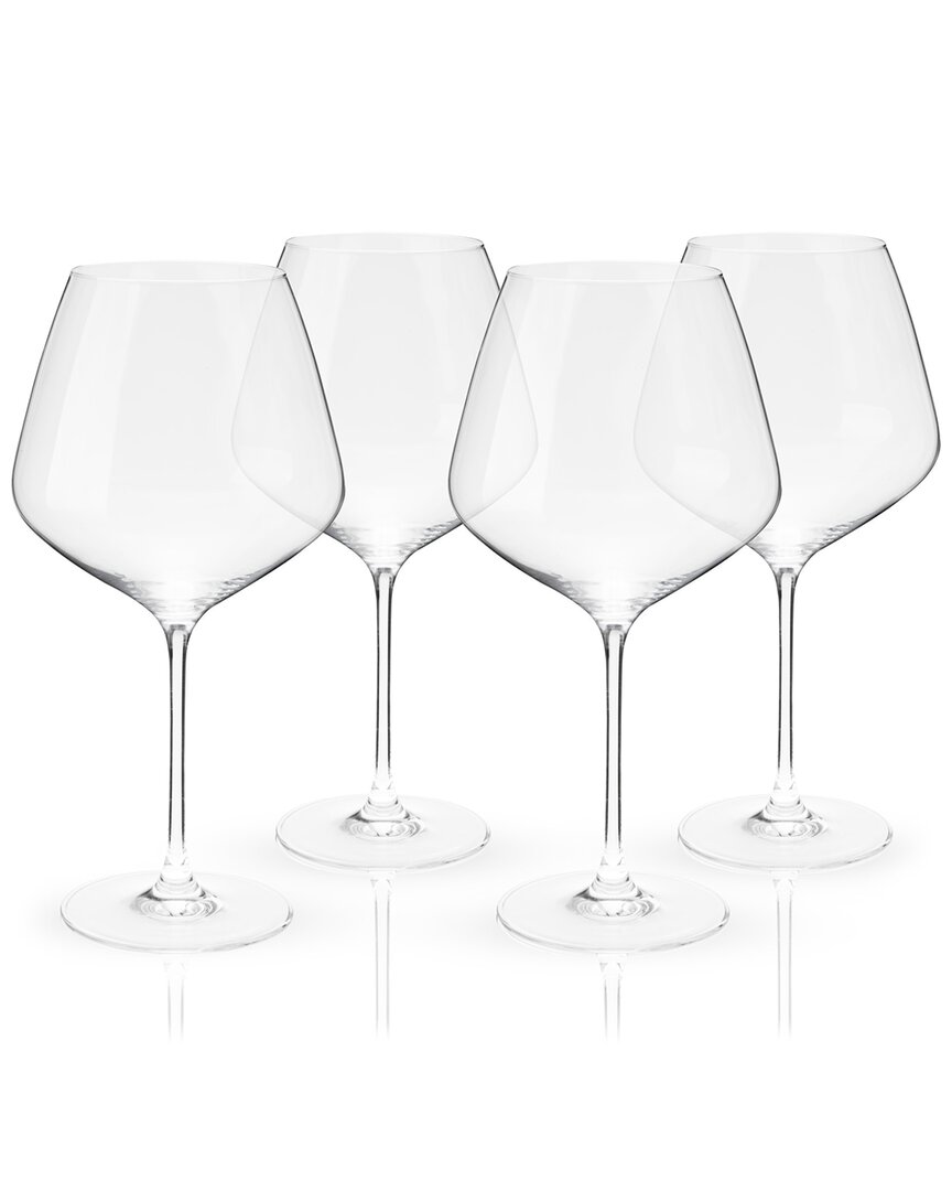 Viski Reserve Inez Crystal Burgundy Glasses