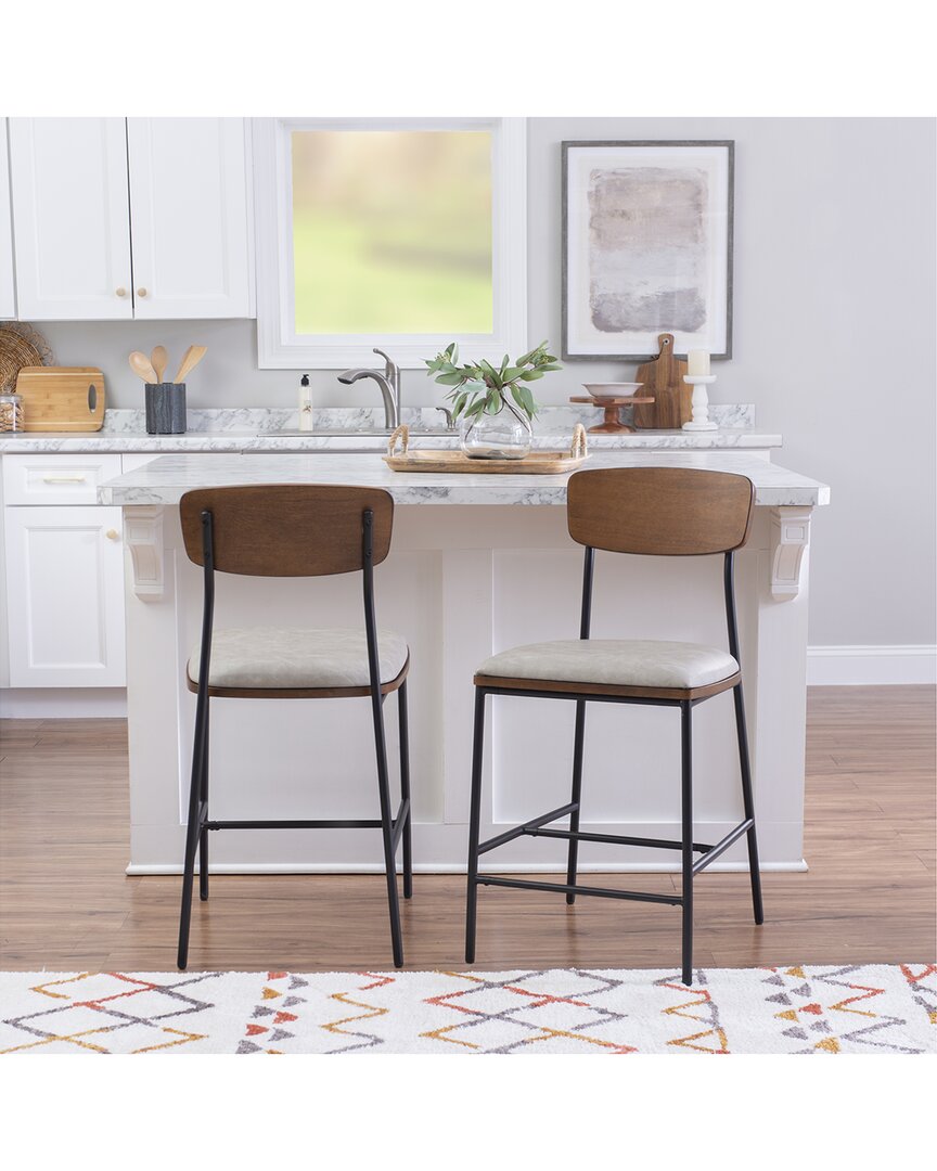 Linon Telaco Counter Stool In Brown