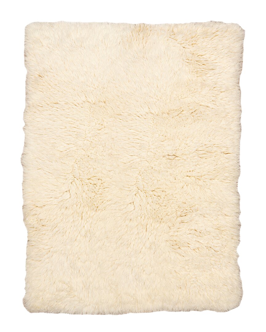Linon 5a Flokati 4000gr Wool Area Rug In Beige