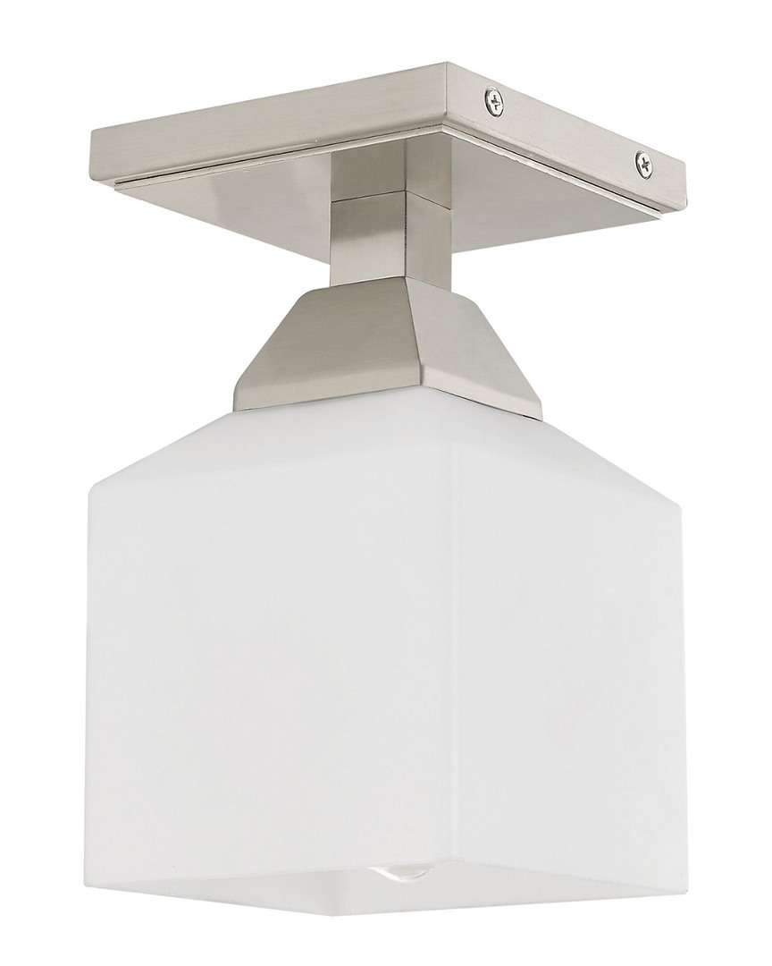 Livex Lighting Livex Aragon 1 Light Brushed Nickel Ceiling Mount