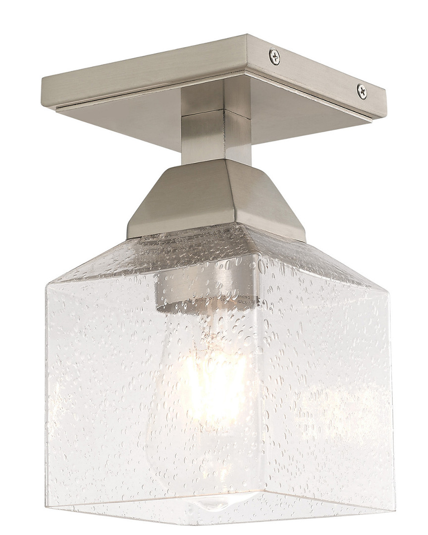 Livex Lighting Livex Aragon 1 Light Brushed Nickel Ceiling Mount