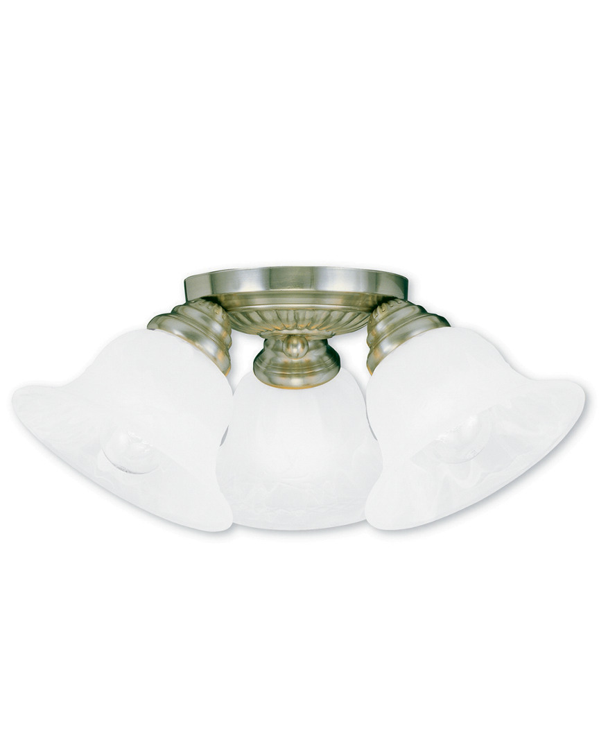 Livex Lighting Livex Edgemont 3-light Antique Brass Ceiling Mount