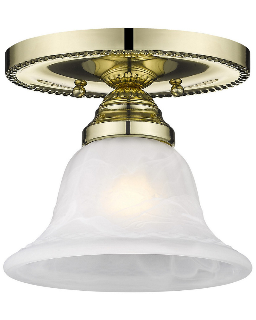 Livex Lighting Livex Edgemont 1-light Polished Brass Ceiling Mount