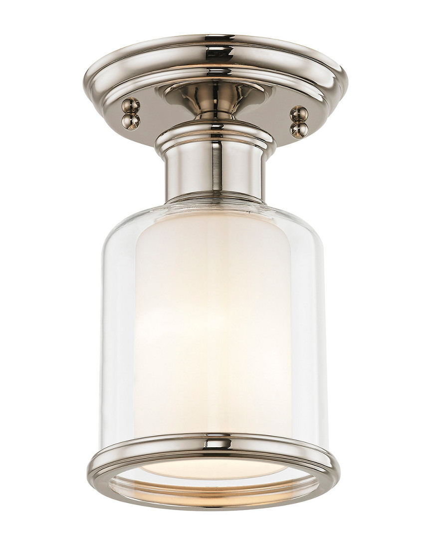 Livex Lighting Livex Middlebush 1-light Polished Nickel Ceiling Mount