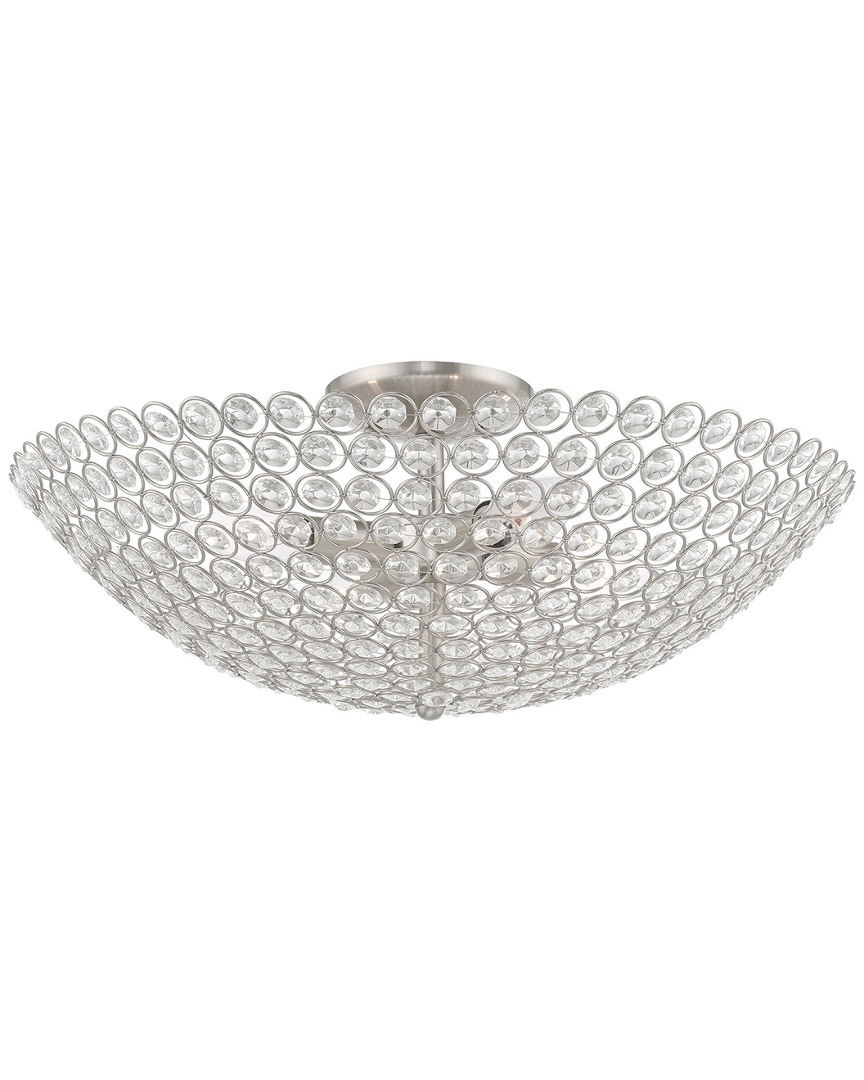 Livex Lighting Livex Cassandra 4 Light Brushed Nickel Ceiling Mount