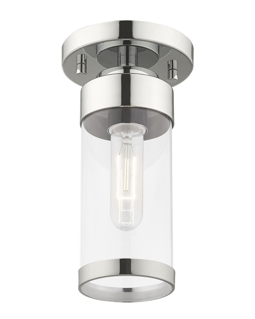 Livex Lighting Livex Hillcrest 1 Light Polished Chrome Ceiling Mount