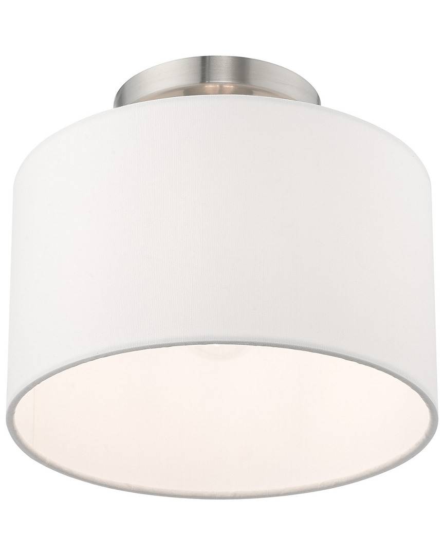 Livex Lighting Livex Clark 1 Light Brushed Nickel Ceiling Mount