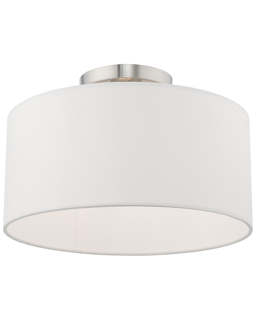 Livex Lighting Livex Clark 1 Light Brushed Nickel Ceiling Mount