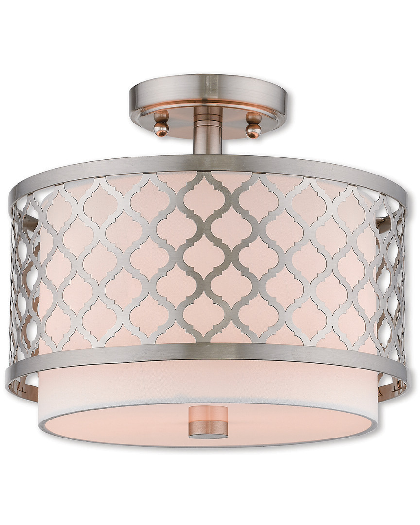 Livex Lighting Livex Arabesque 2 Light Bn Ceiling Mount