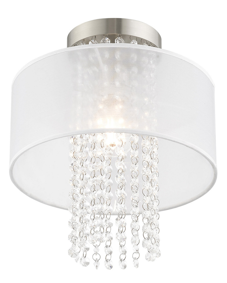 Livex Lighting Livex Bella Vista 1 Light Brushed Nickel Ceiling Mount