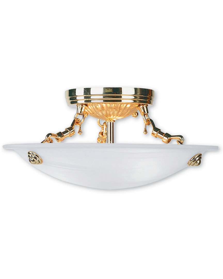 Livex Lighting Livex Oasis 3-light Polished Brass Ceiling Mount