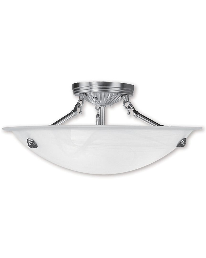 Livex Lighting Livex Oasis 3-light Brushed Nickel Ceiling Mount