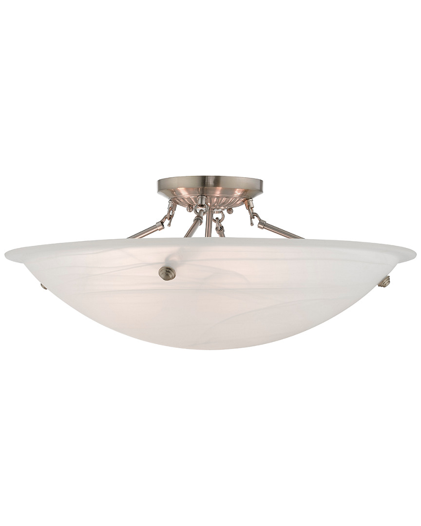 Livex Lighting Livex Oasis 4-light Brushed Nickel Ceiling Mount