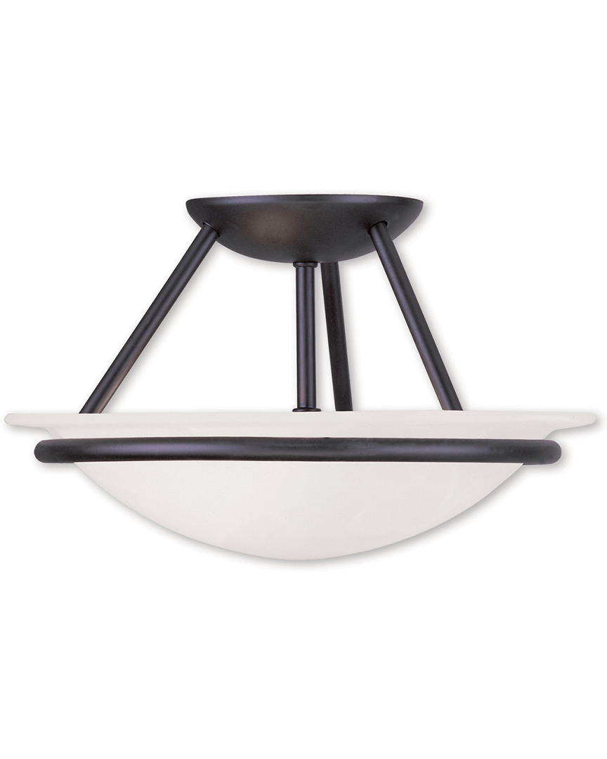 Livex Lighting Livex Newburgh 2-light Black Ceiling Mount