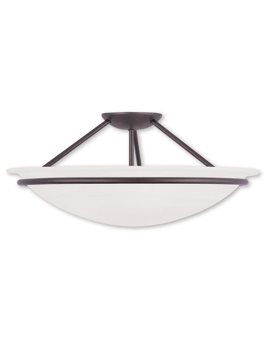 Livex Lighting Livex Newburgh 3-light Bronze Ceiling Mount