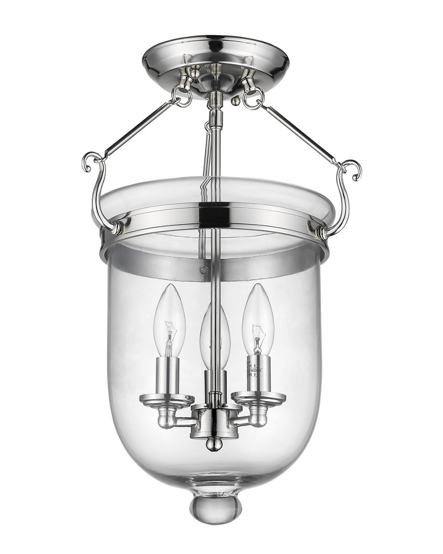 Livex Lighting Livex Jefferson 3-light Polished Nickel Ceiling Mount