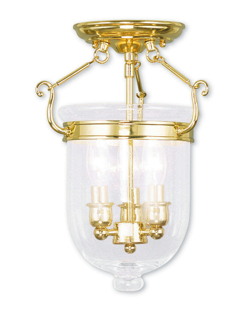 Livex Lighting Livex Jefferson 3-light Polished Brass Ceiling Mount