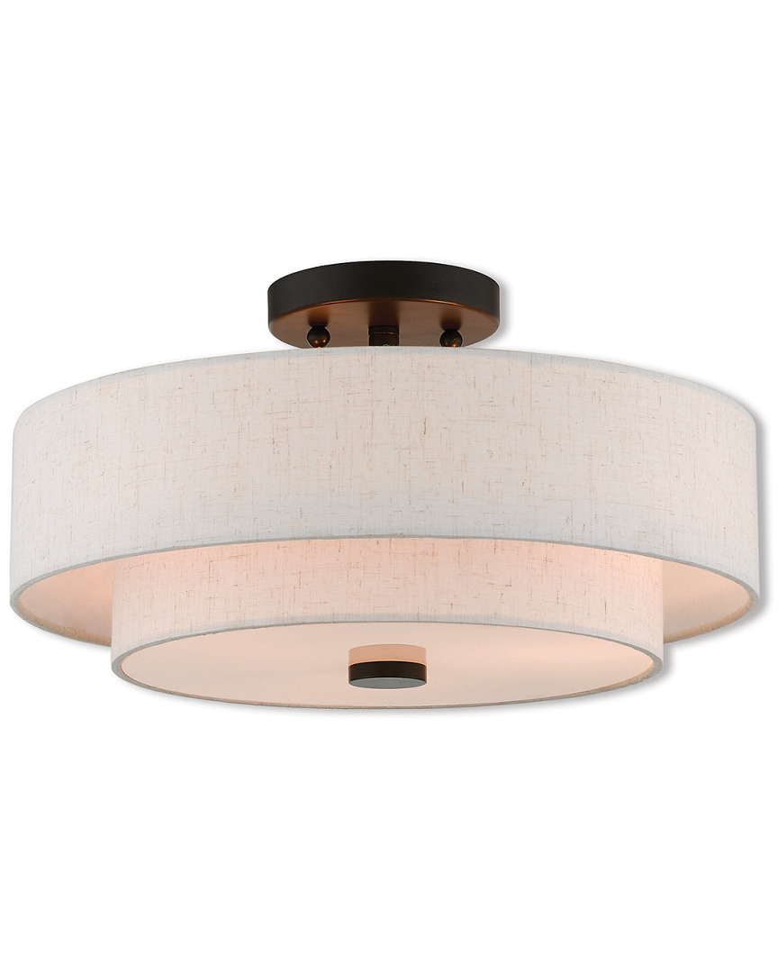 Livex Lighting Livex Claremont 3 Light Ebz Ceiling Mount