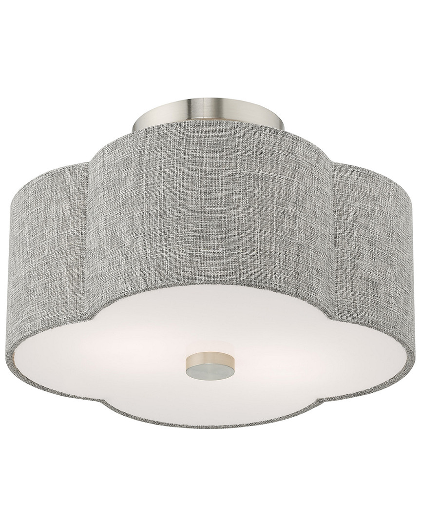 Livex Lighting Livex Kalmar 2 Light Brushed Nickel Ceiling Mount