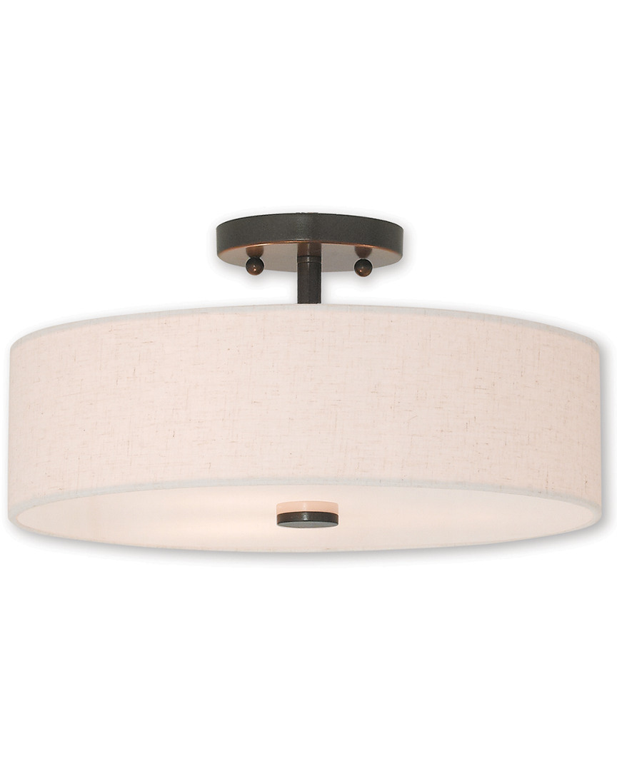 Livex Lighting Livex Meridian 3-light English Bronze Ceiling Mount