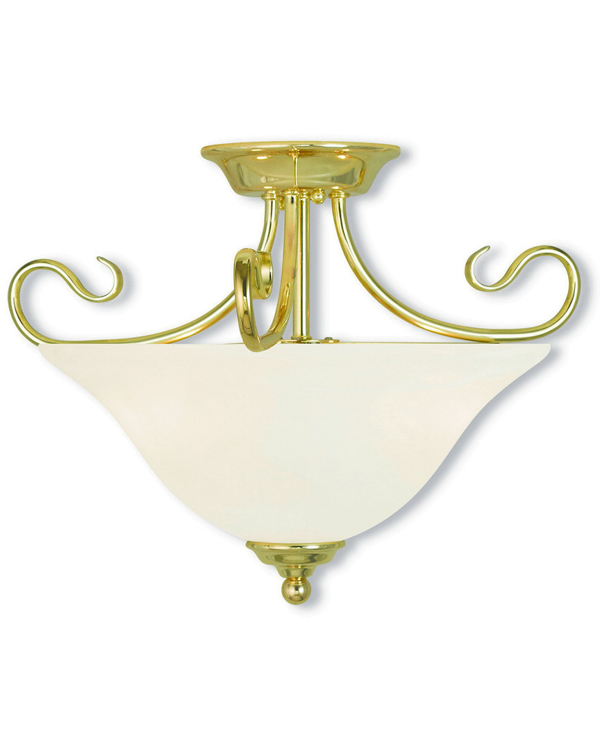 Livex Lighting Livex Coronado 2-light Polished Brass Ceiling Mount