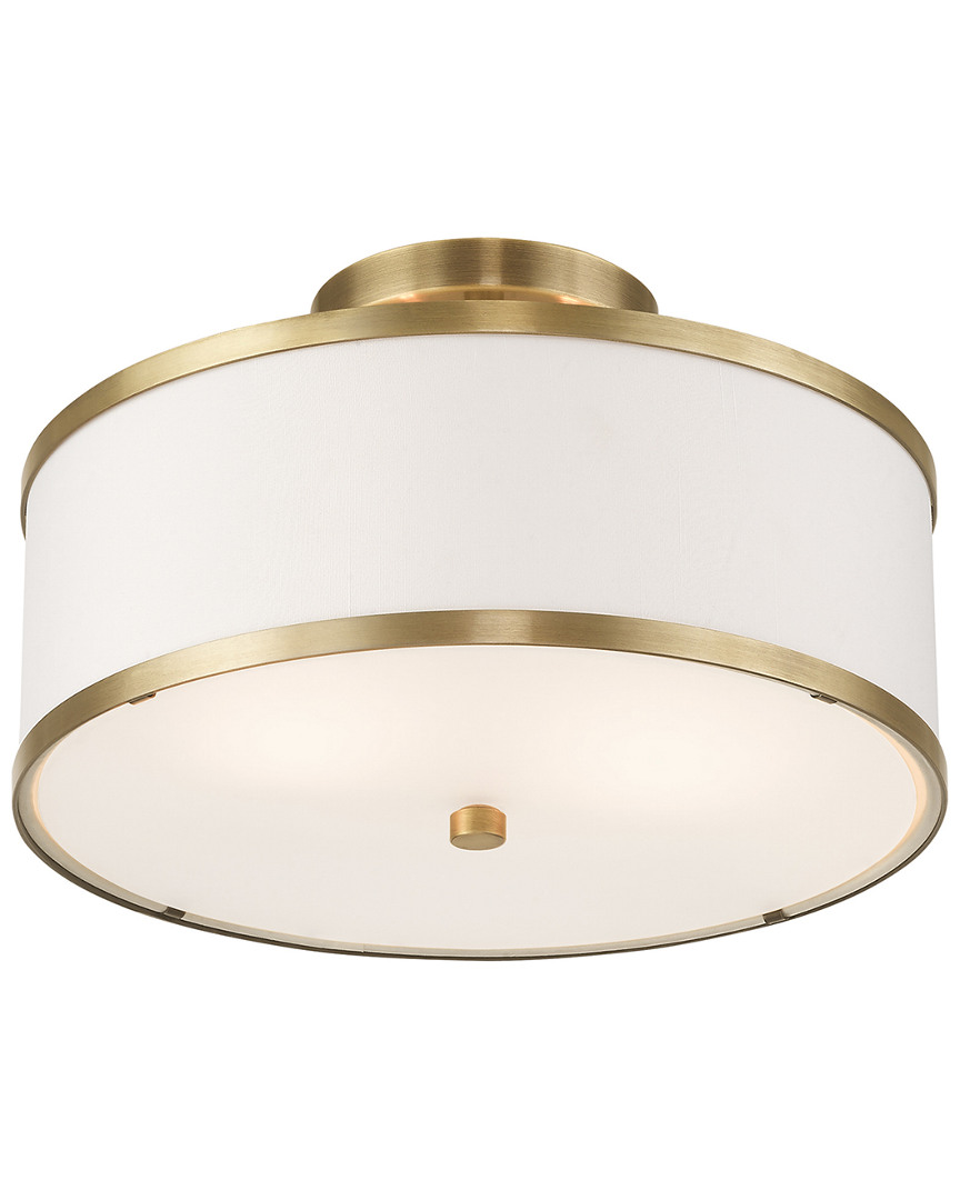 Livex Lighting Livex Park Ridge 2 Light Antique Brass Ceiling Mount