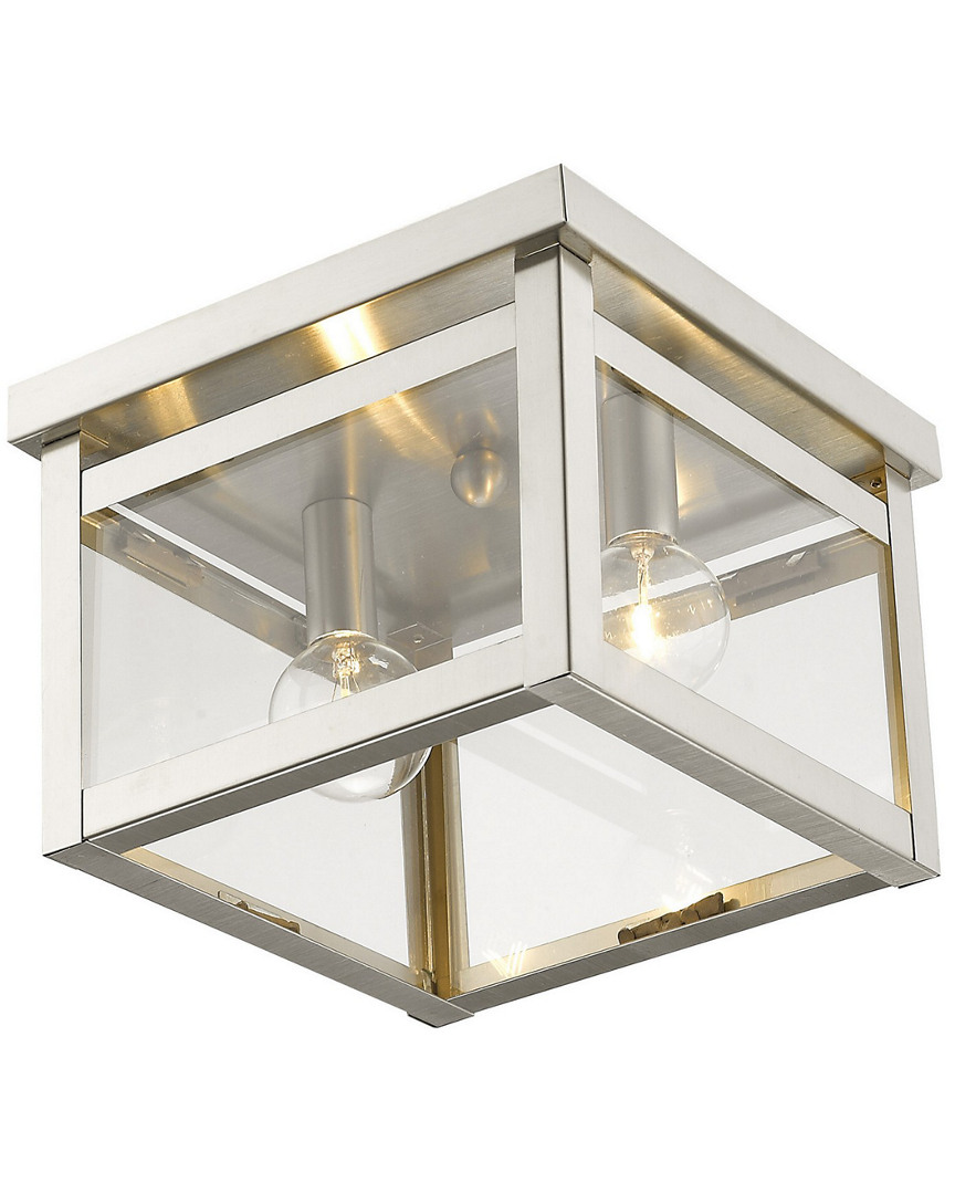 Livex Lighting Livex Milford 2-light Brushed Nickel Ceiling Mount